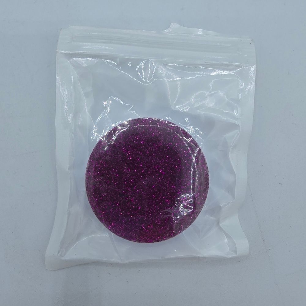 Glittery Purple Round Cellphone Stand